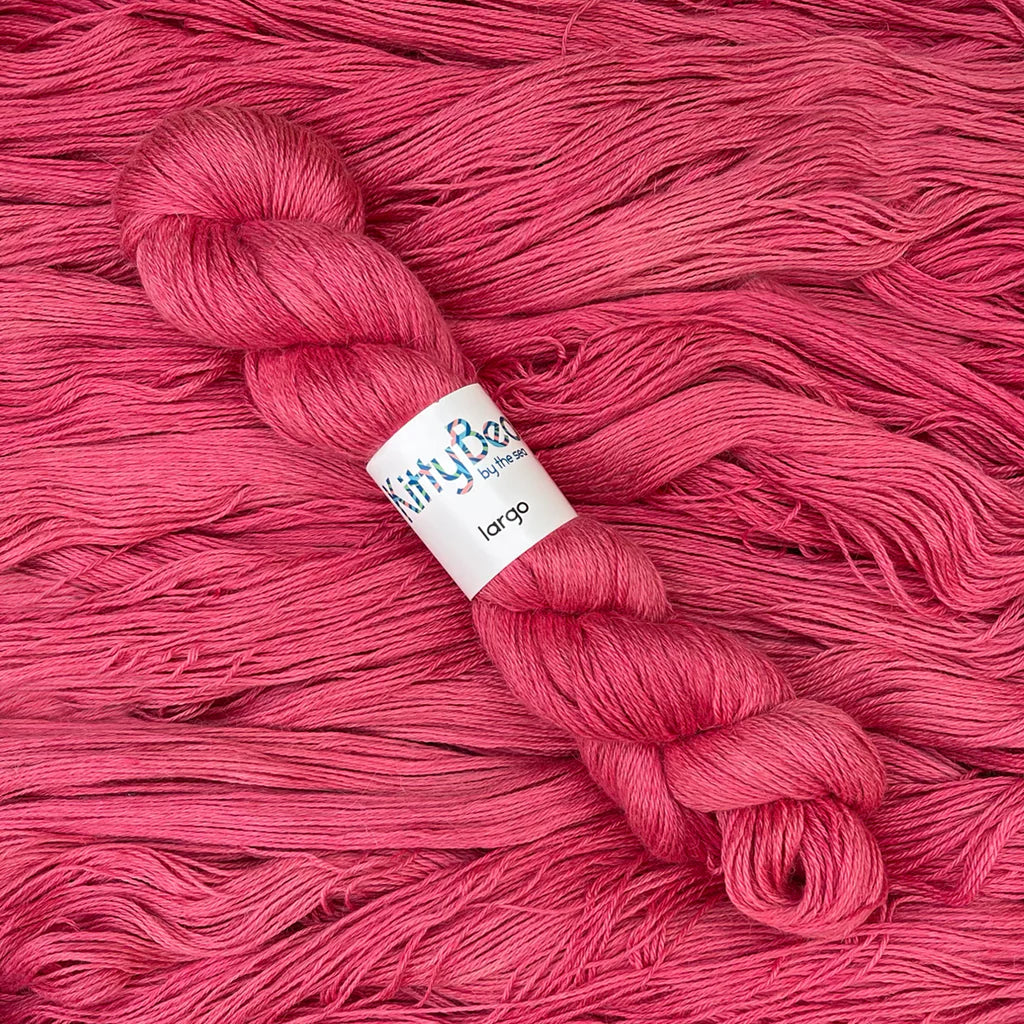 Largo - Alpaca, Linen, Silk Fingering Weight Yarn - Hand-Dyed Skeins