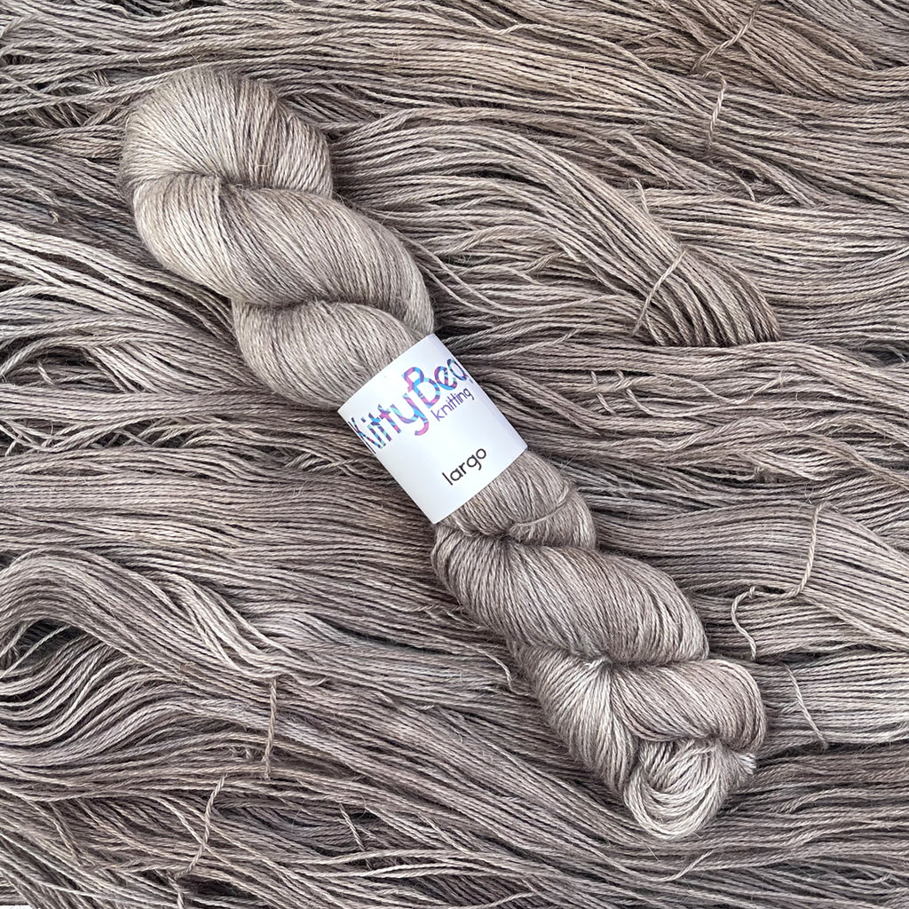 Largo - Alpaca, Linen, Silk Fingering Weight Yarn - Hand-Dyed Skeins