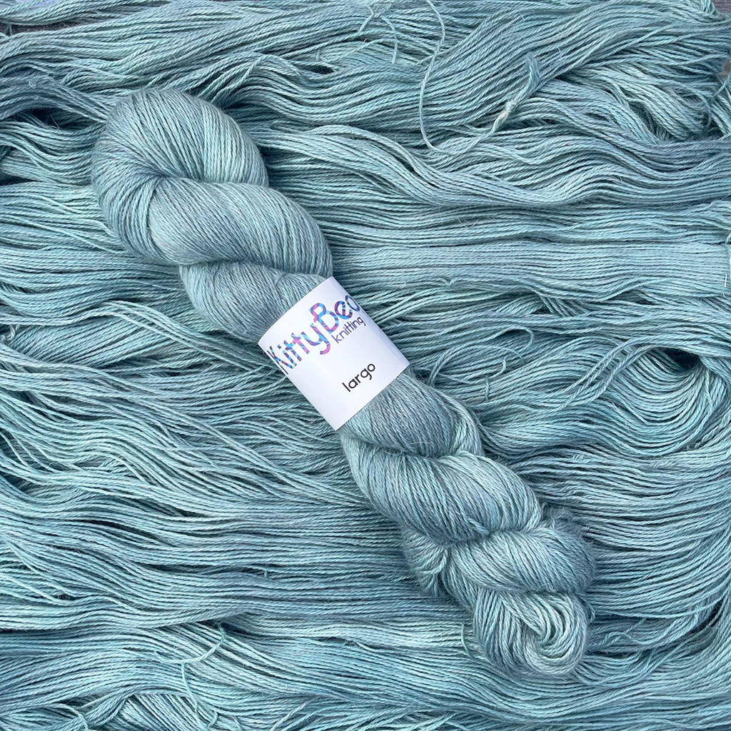 Largo - Alpaca, Linen, Silk Fingering Weight Yarn - Hand-Dyed Skeins