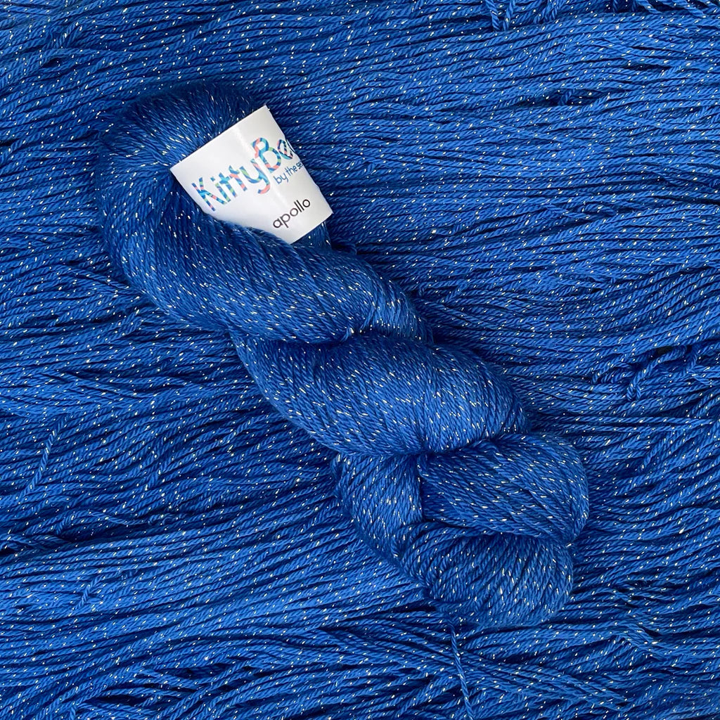 Apollo - Superwash Merino Nylon Lurex - KittyBea by the Sea - Hand-Dyed Knitting Crochet Yarn