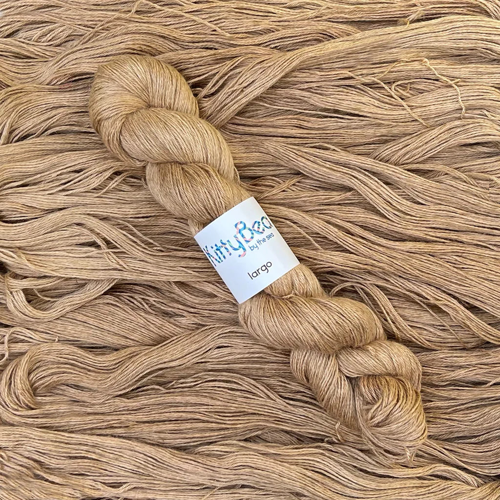 Largo - Alpaca, Linen, Silk Fingering Weight Yarn - Hand-Dyed Skeins