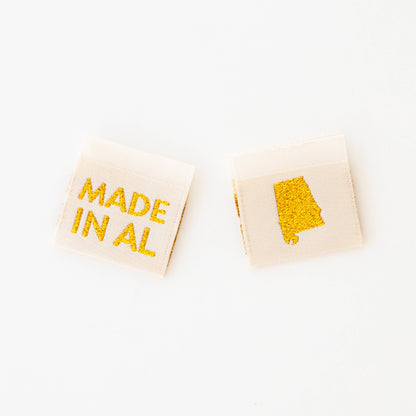 Made in My State Gold Woven Labels