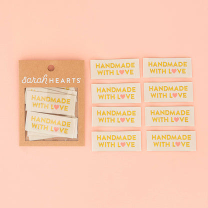 Handmade with Love Gold Woven Labels