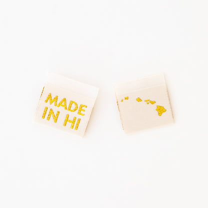 Made in My State Gold Woven Labels