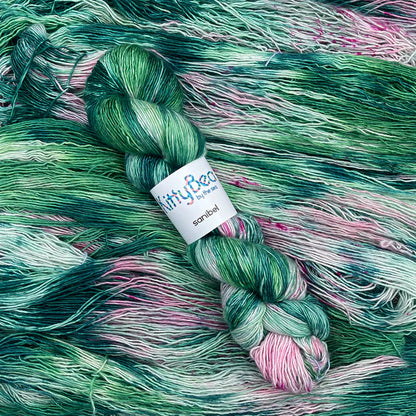 Sanibel - Superwash Merino Wool Silk Yarn - Hand-Dyed Skeins - KittyBea by the Sea