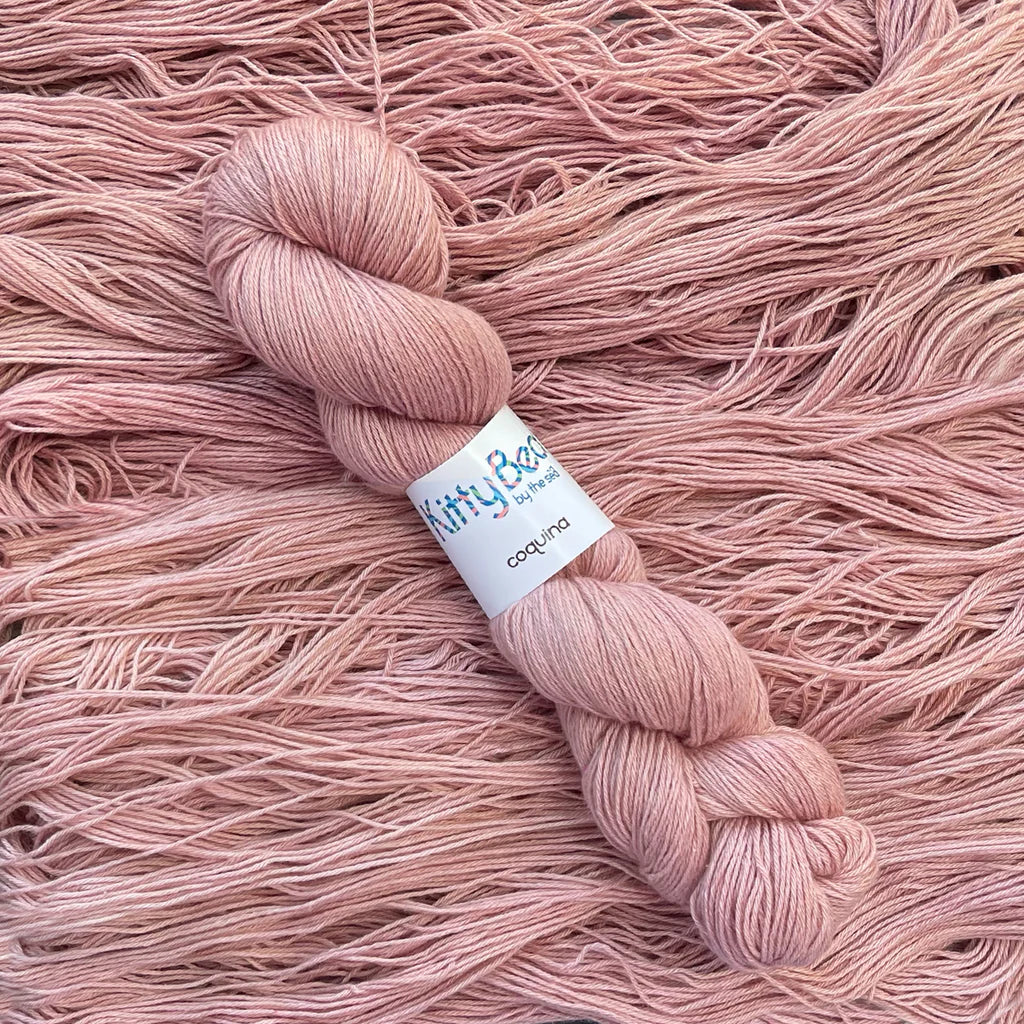 Coquina - Superwash Merino Wool & Cotton Yarn - Hand-Dyed Skeins - KittyBea by the Sea