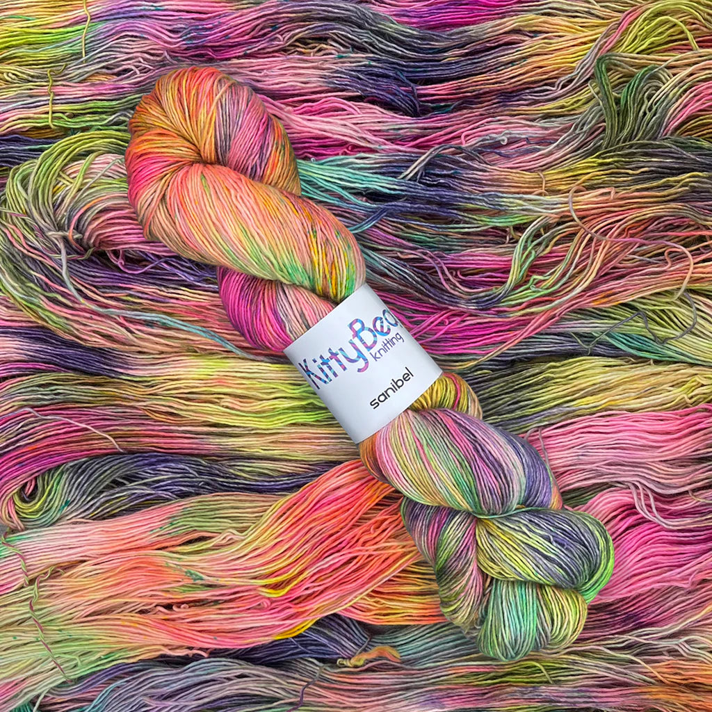 Sanibel - Superwash Merino Wool Silk Yarn - Hand-Dyed Skeins - KittyBea by the Sea