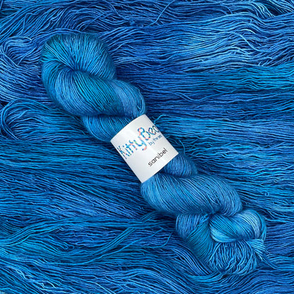 Sanibel - Superwash Merino Wool Silk Yarn - Hand-Dyed Skeins - KittyBea by the Sea