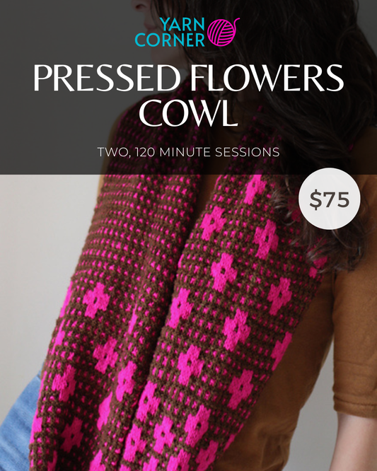 Class Project: Pressed Flowers Cowl