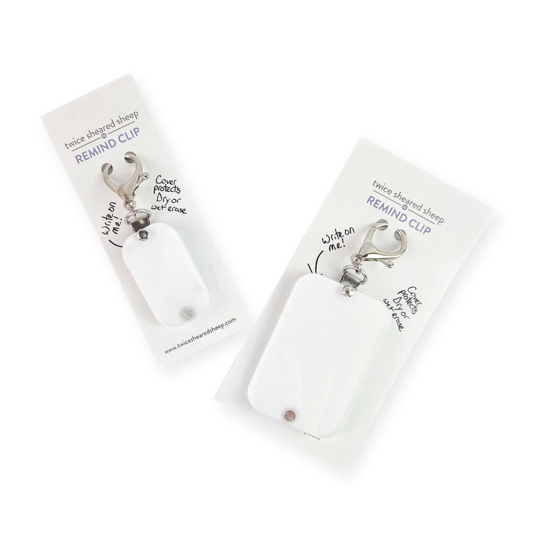 Remind Clip - Reusable Wet Erase Note Tag
