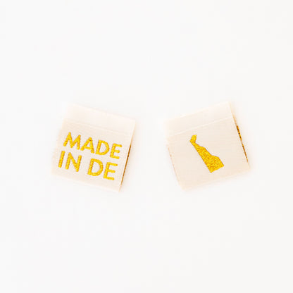 Made in My State Gold Woven Labels