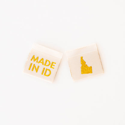 Made in My State Gold Woven Labels