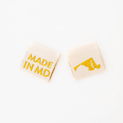 Made in My State Gold Woven Labels